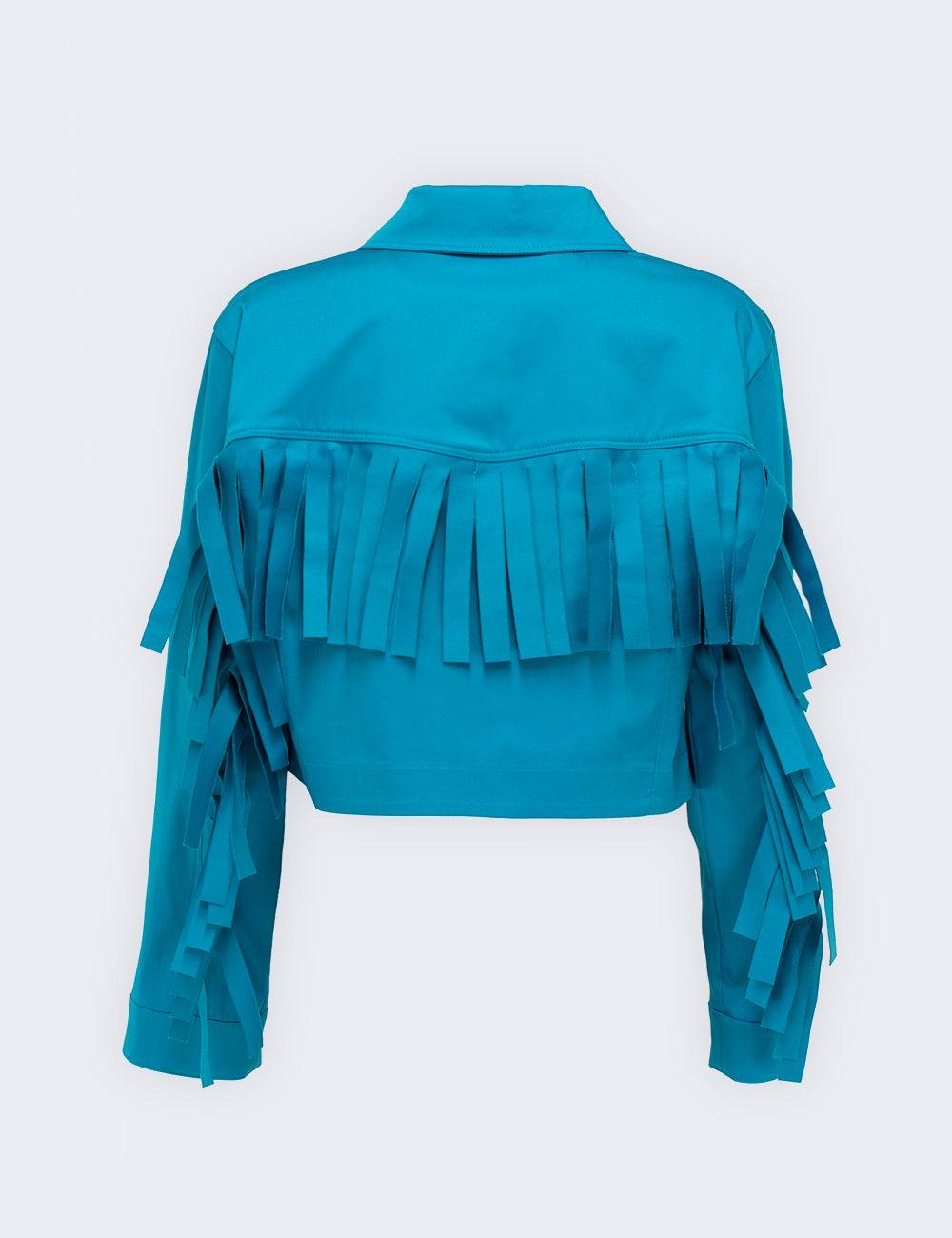 Jijil Giacca crop con frange Promozione