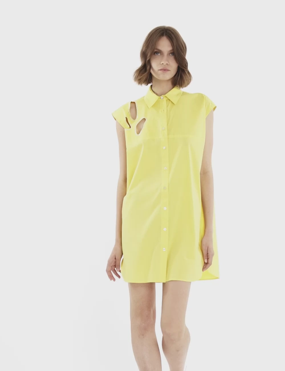 Jijil Abito smanicato modello camicia In Linea