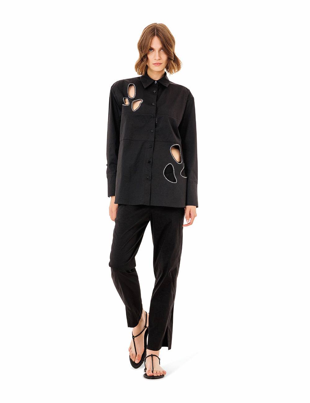 Jijil Camicia in misto cotone con inserti