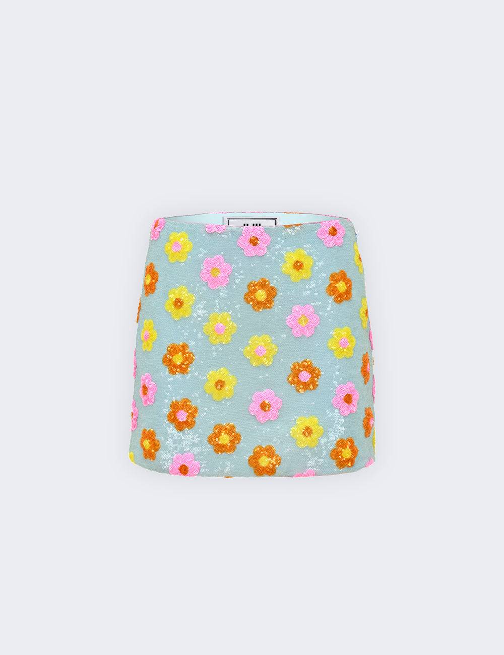 Jijil Gonna con paillettes e fiori Fino Al -60%
