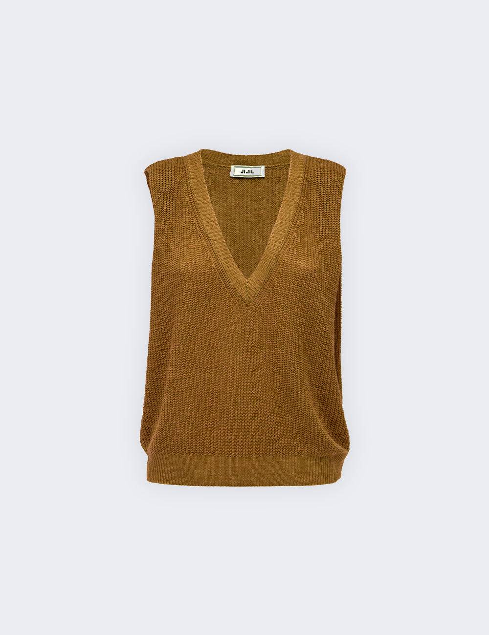 Jijil Maglia smanicata con scollo a V Shopping Online