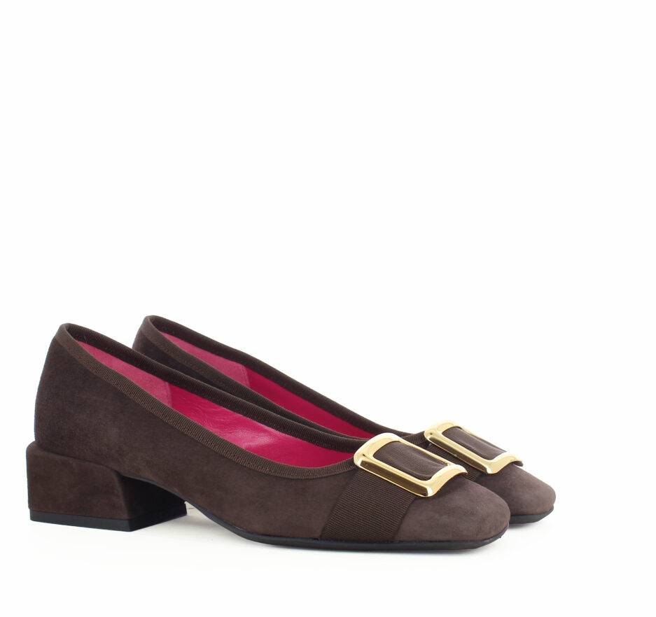 Le Babe BALLERINE IN VELOUR TESTA DI MORO Sconto
