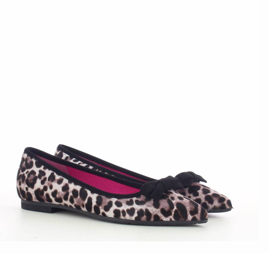 Le Babe BALLERINE IN PONY LEOPARD GHIACCIO In Vendita