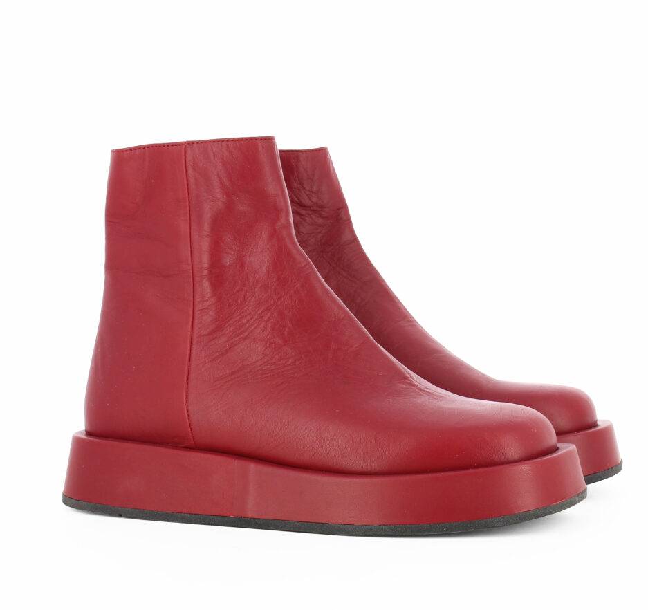 Le Babe BOOTS IN NAPPA RED Nuovo