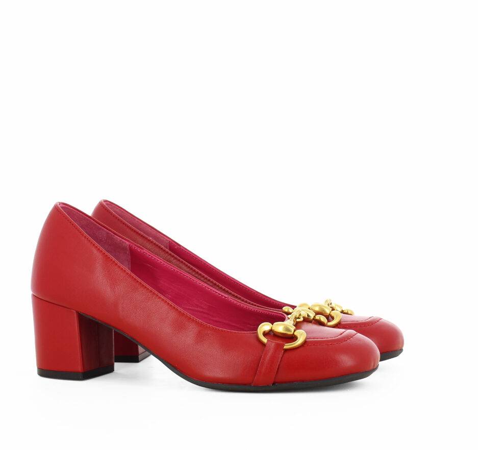Le Babe DECOLLETE’ IN NAPPA ROSSA Spedizione Gratuita