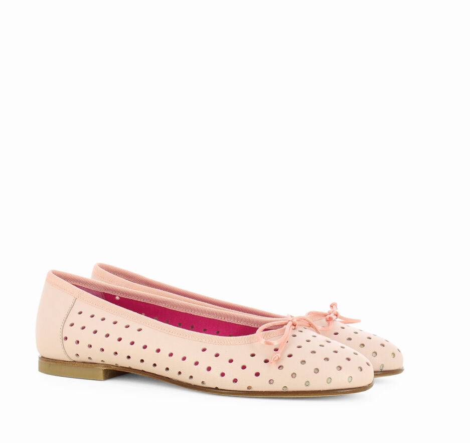 Le Babe BALLERINE IN NAPPA ROSA Enormi sconti