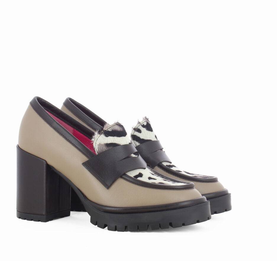 Le Babe MOCASSINI IN VITELLO TORTORA Offerte