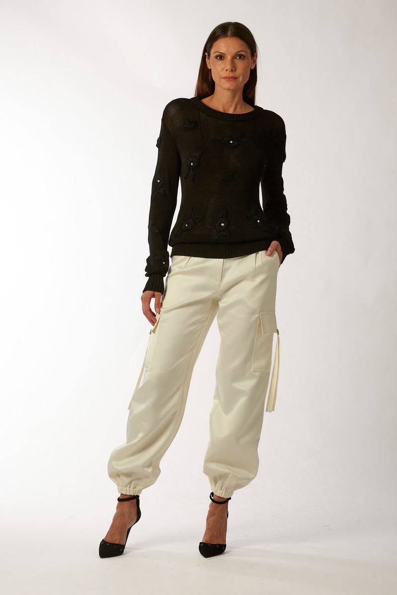 La Kore CITTA DEL MESSICO sweater with yarn embroidery Italy