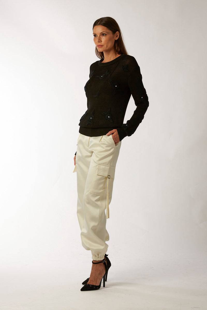 La Kore CITTA DEL MESSICO sweater with yarn embroidery Italy