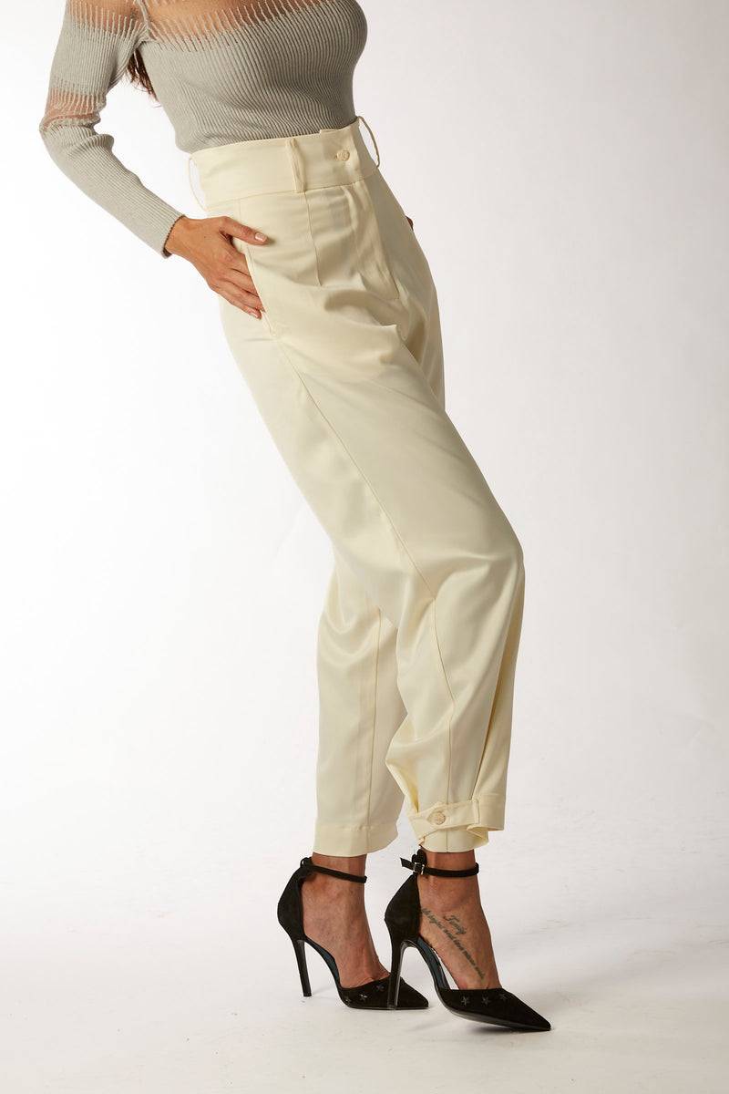 La Kore CITTA DEL CAPO pleate pants with bottom belt Italia