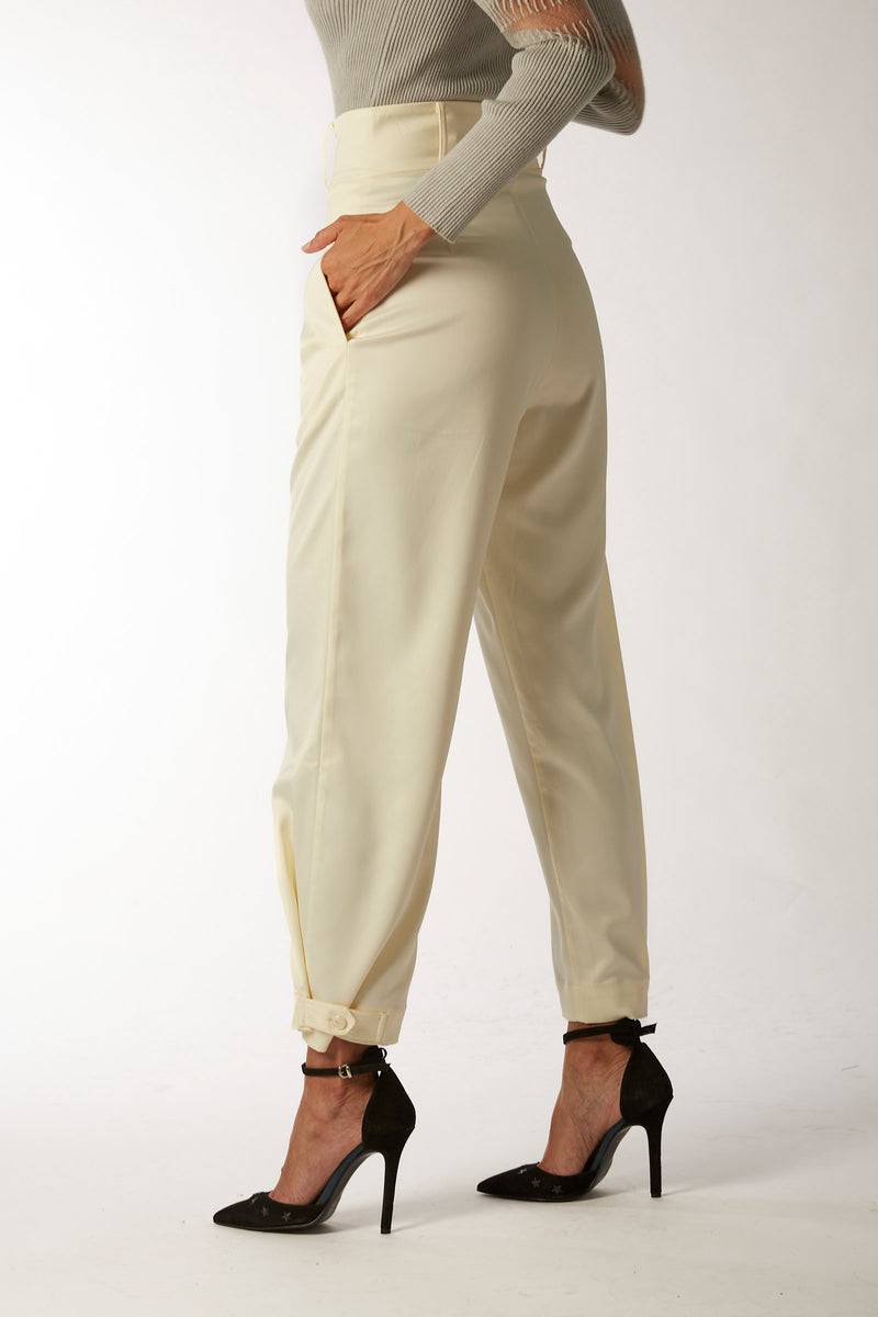 La Kore CITTA DEL CAPO pleate pants with bottom belt Italia