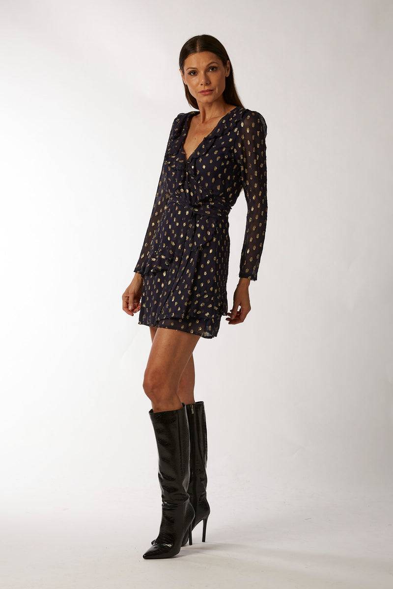 La Kore CAIRO short dress viscose lame 2025