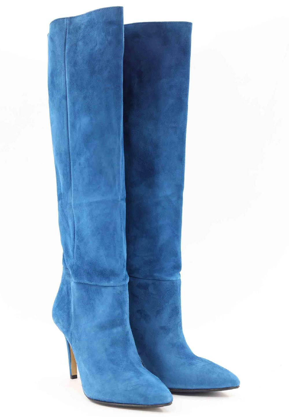 L'ARIANNA Stivali ST1242 da donna in camoscio blu Vendita