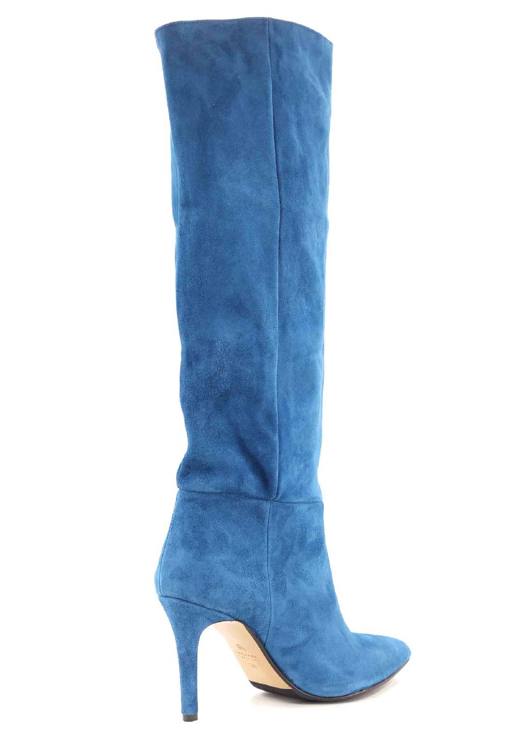 L'ARIANNA Stivali ST1242 da donna in camoscio blu Vendita