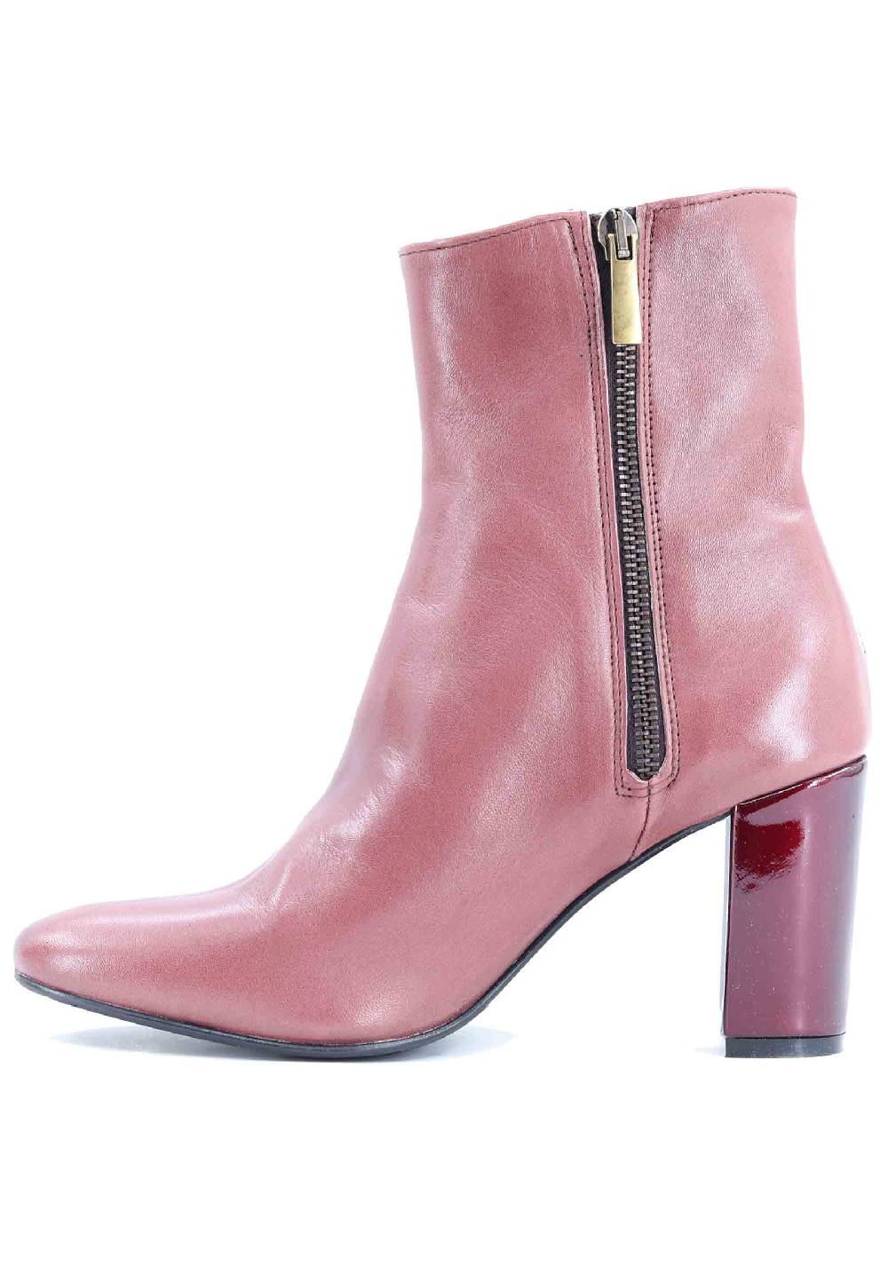L'ARIANNA Stivaletti tr1692/g da donna in pelle laminta rosa antico Saldi