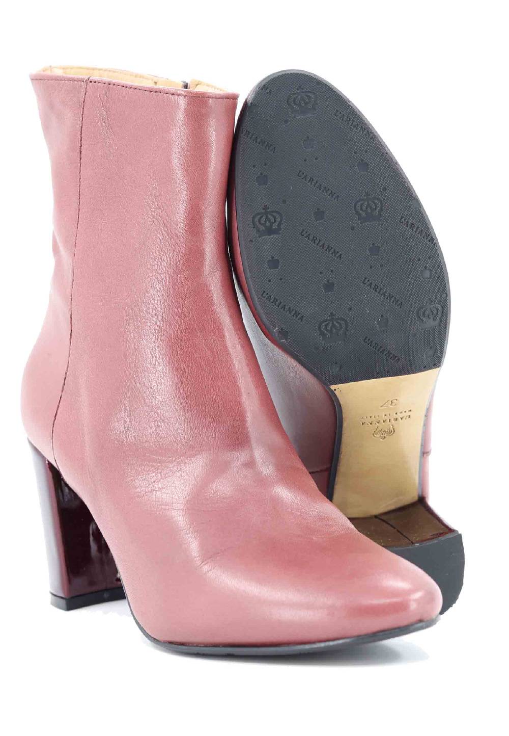 L'ARIANNA Stivaletti tr1692/g da donna in pelle laminta rosa antico Saldi