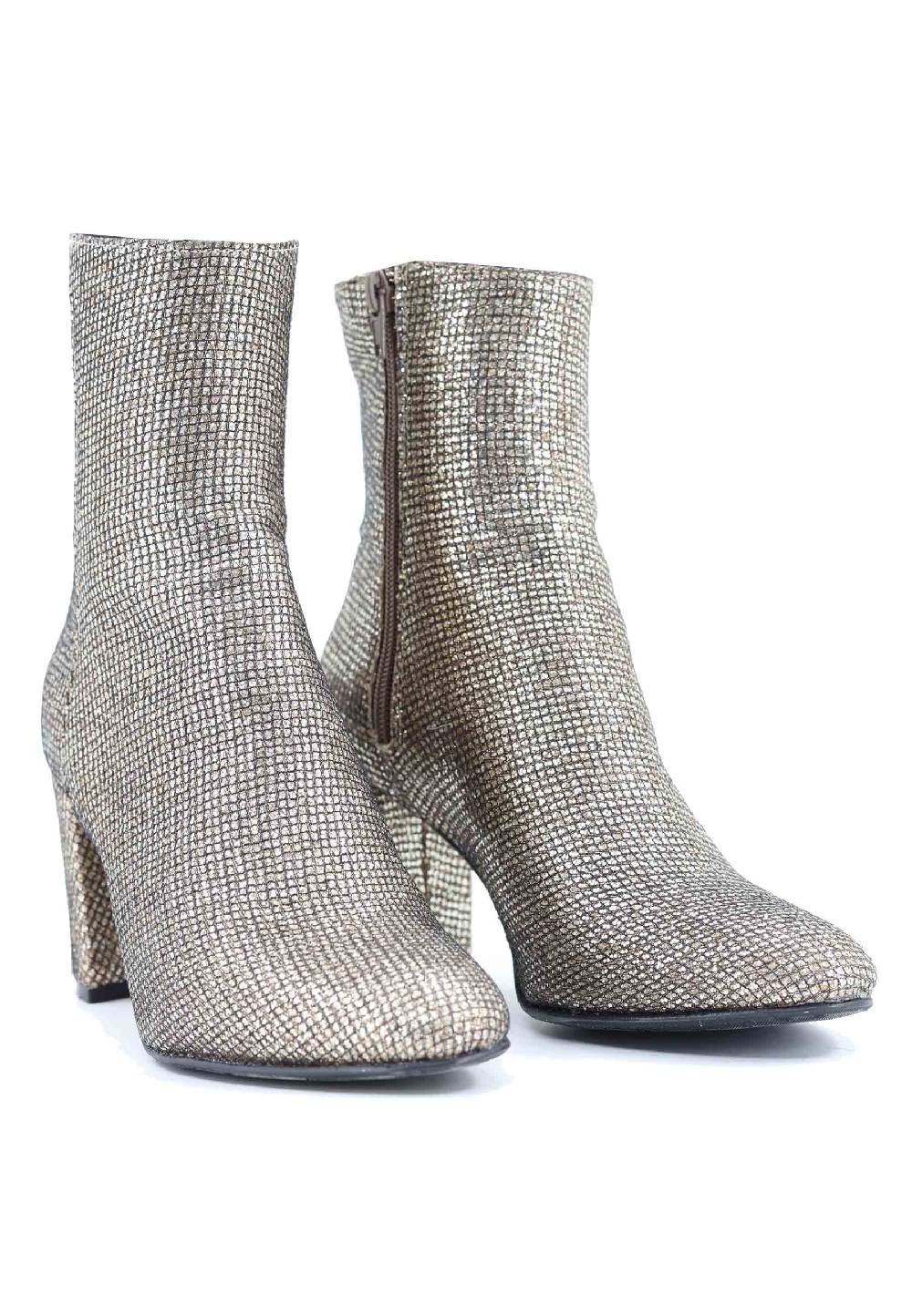L'ARIANNA Stivaletti tr1692/g da donna in tessuto moon oro Offerte