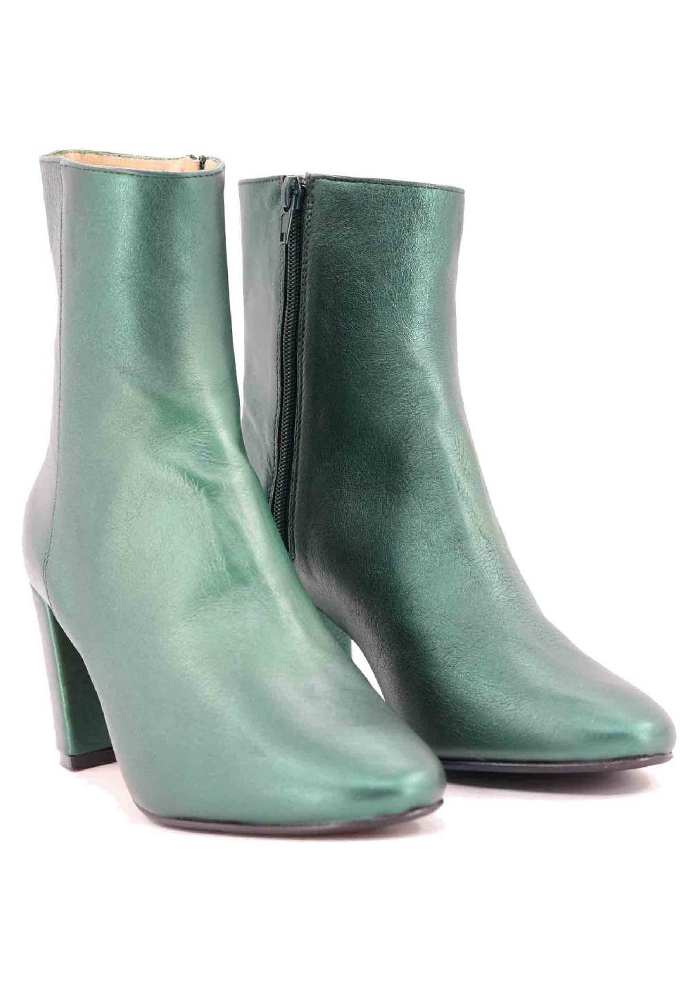 L'ARIANNA Stivaletti tr1692/g da donna in pelle laminta verde Vendita Calda