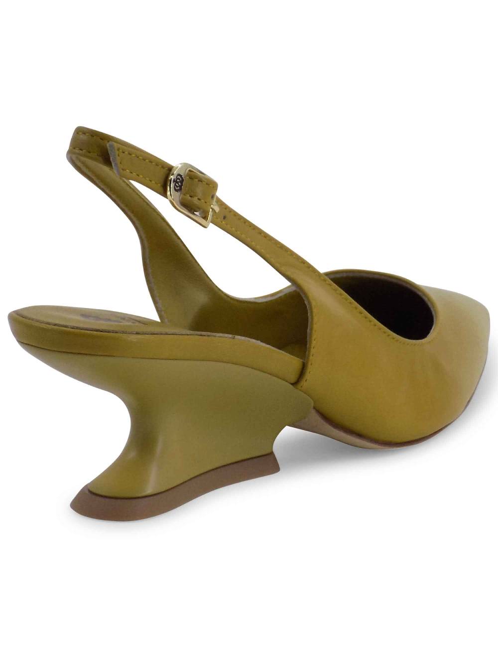 L'ARIANNA decollete ch1754/z slingback color cedro con tacco a zeppa l'arianna Nuovo