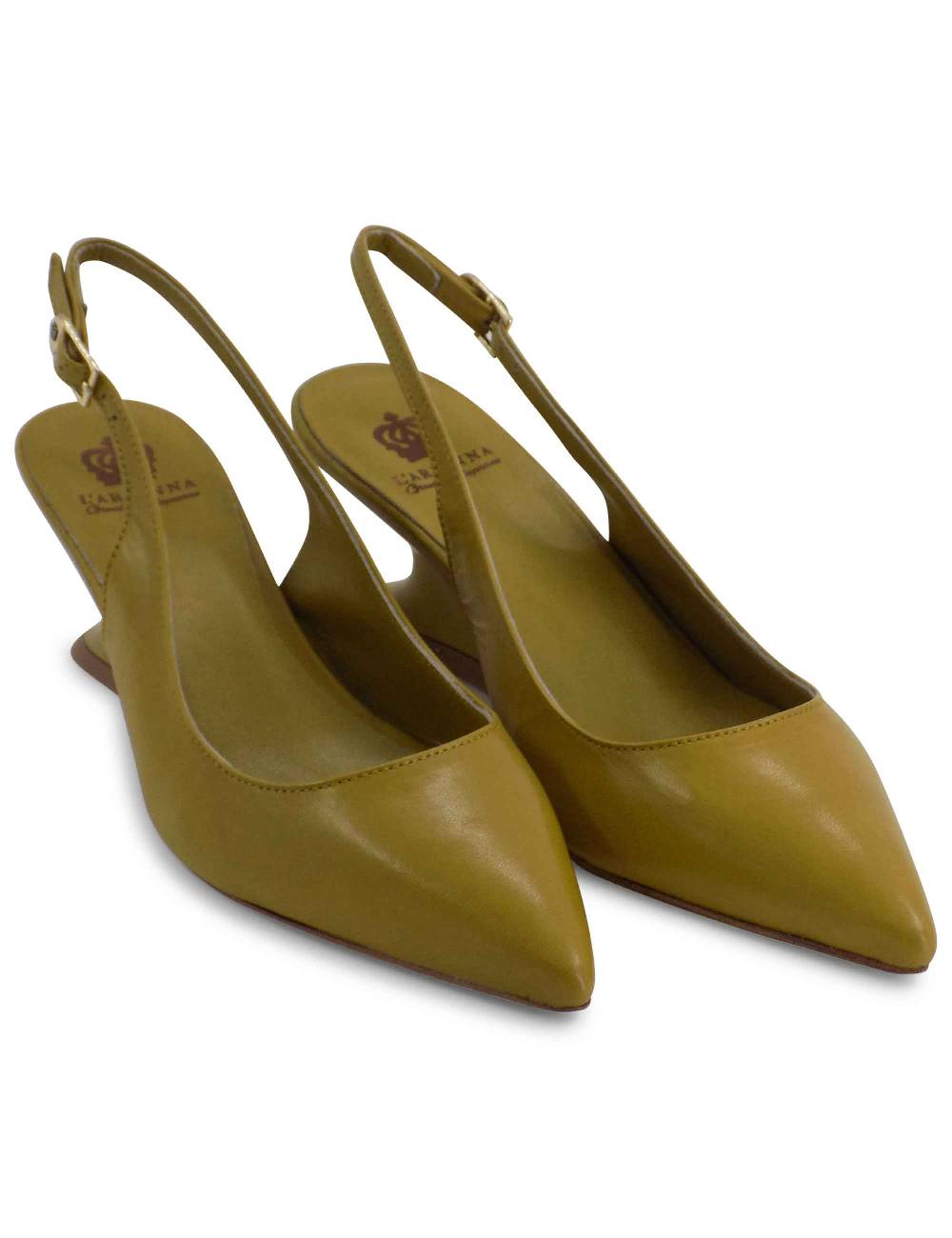L'ARIANNA decollete ch1754/z slingback color cedro con tacco a zeppa l'arianna Nuovo