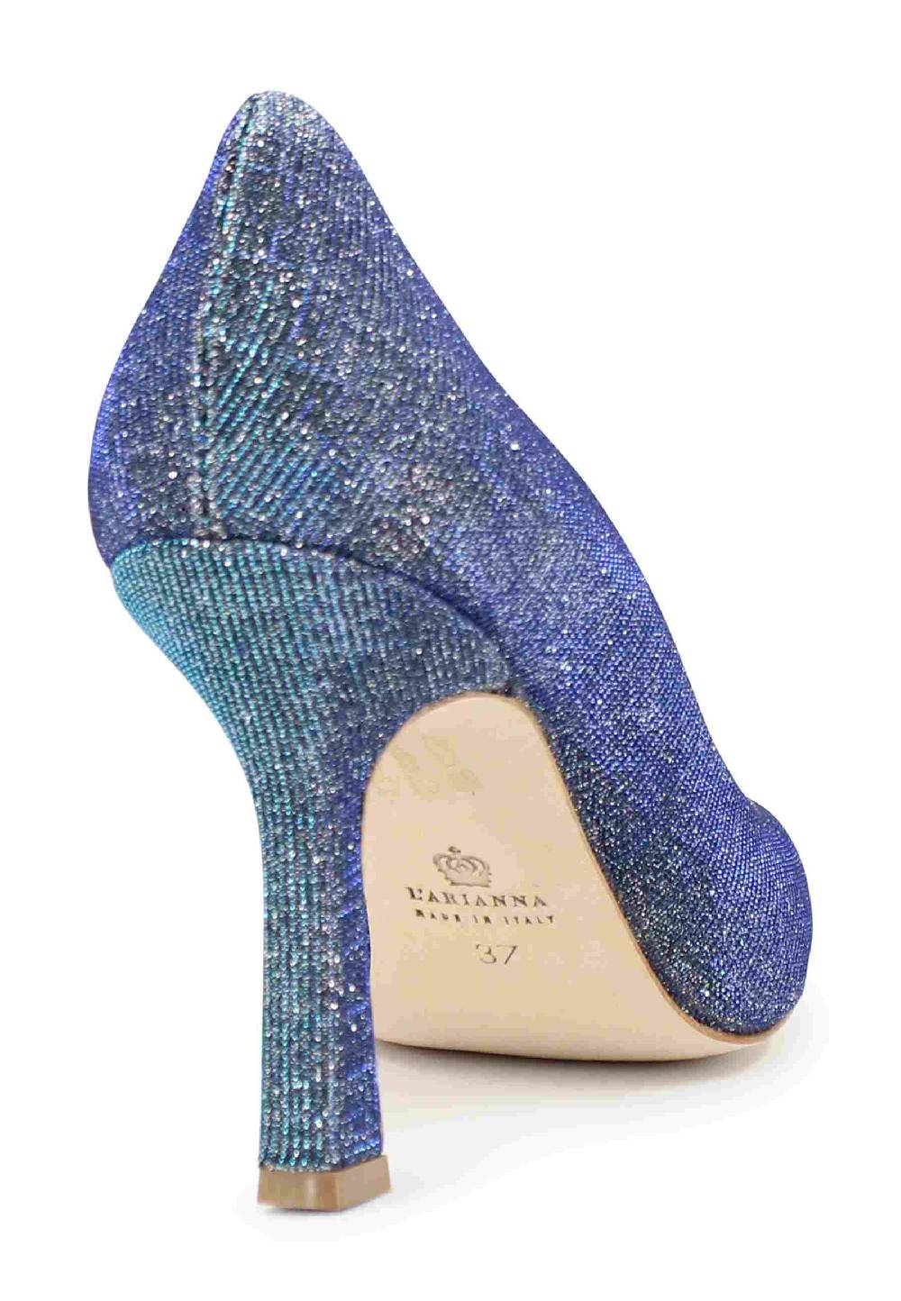 L'ARIANNA Decollete DE1002/RT donna in tessuto lux demin con tacco alto Presa
