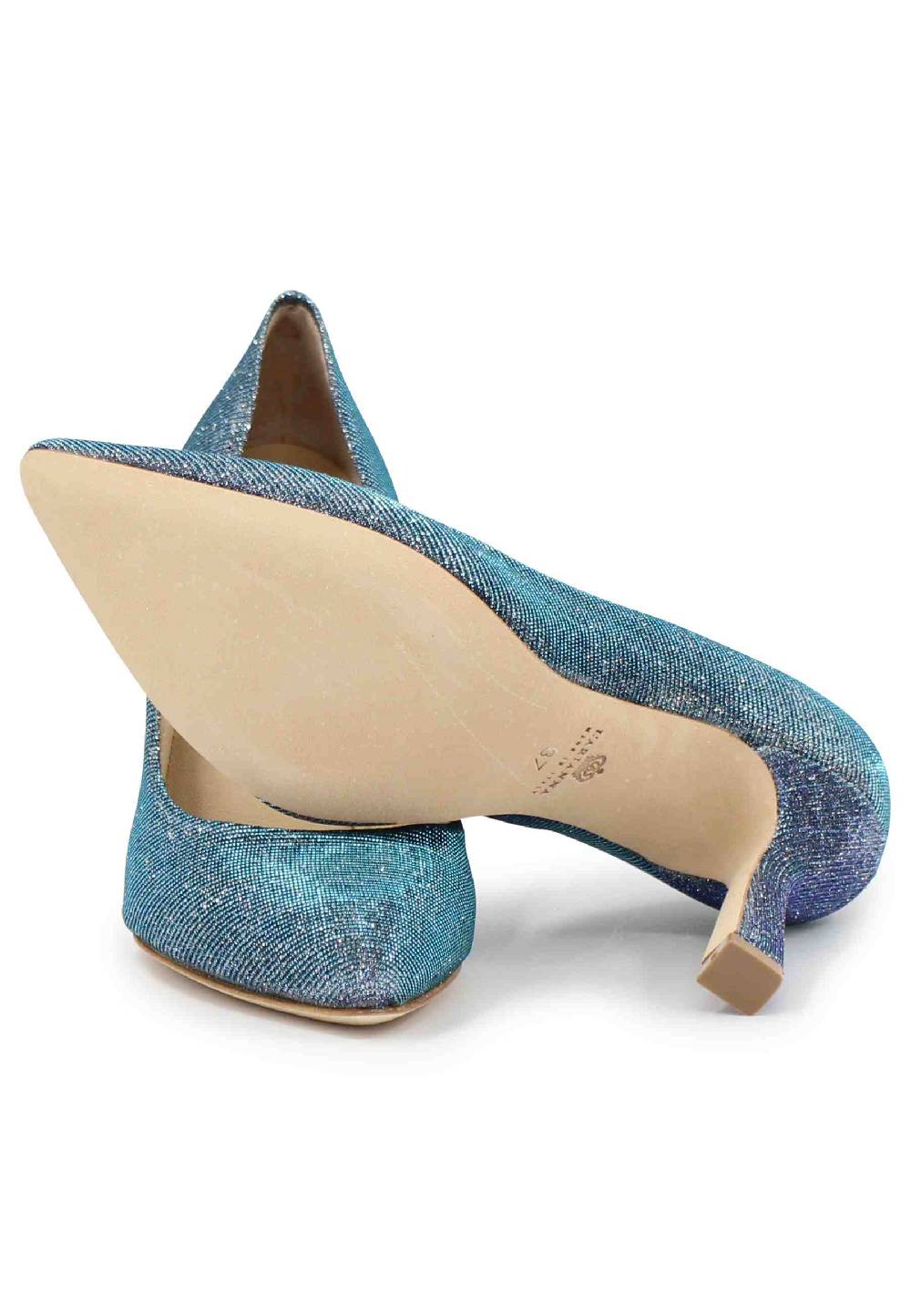 L'ARIANNA Decollete DE1002/RT donna in tessuto lux demin con tacco alto Presa