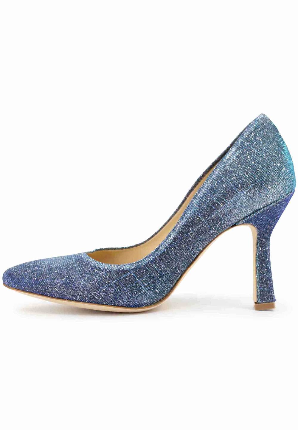 L'ARIANNA Decollete DE1002/RT donna in tessuto lux demin con tacco alto Presa