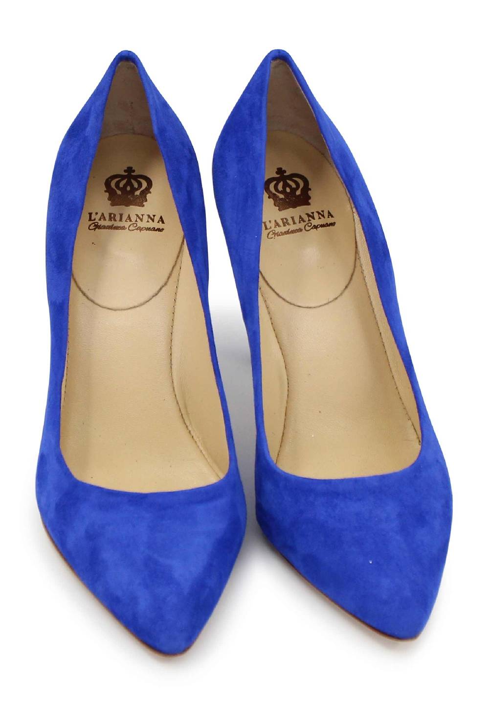 L'ARIANNA Decollete DE1002/RT donna in camoscio blu con tacco alto Offerta