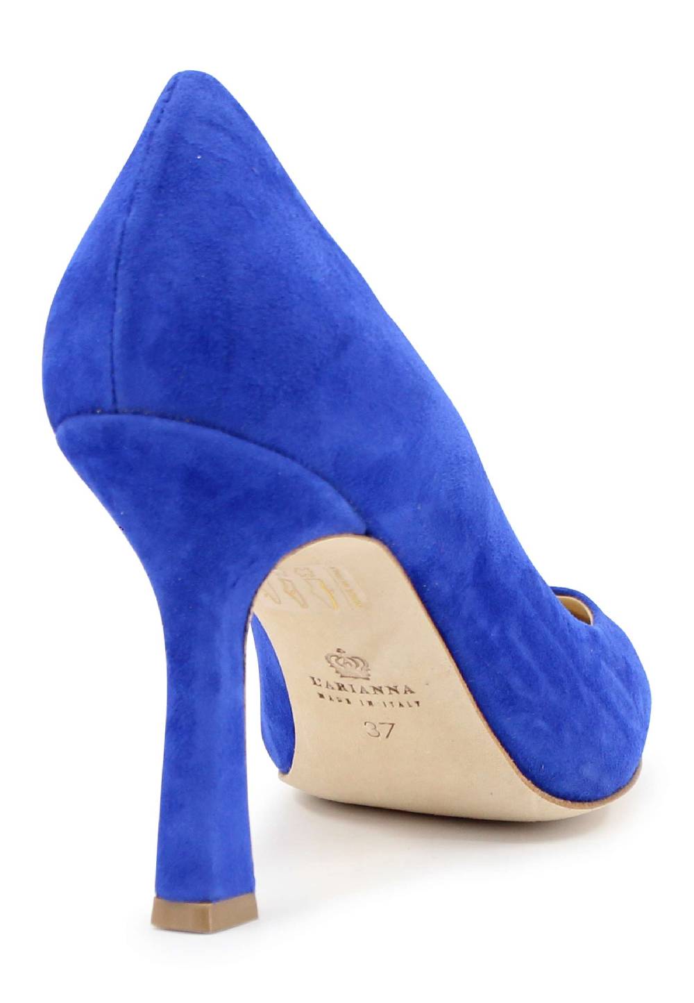 L'ARIANNA Decollete DE1002/RT donna in camoscio blu con tacco alto Offerta