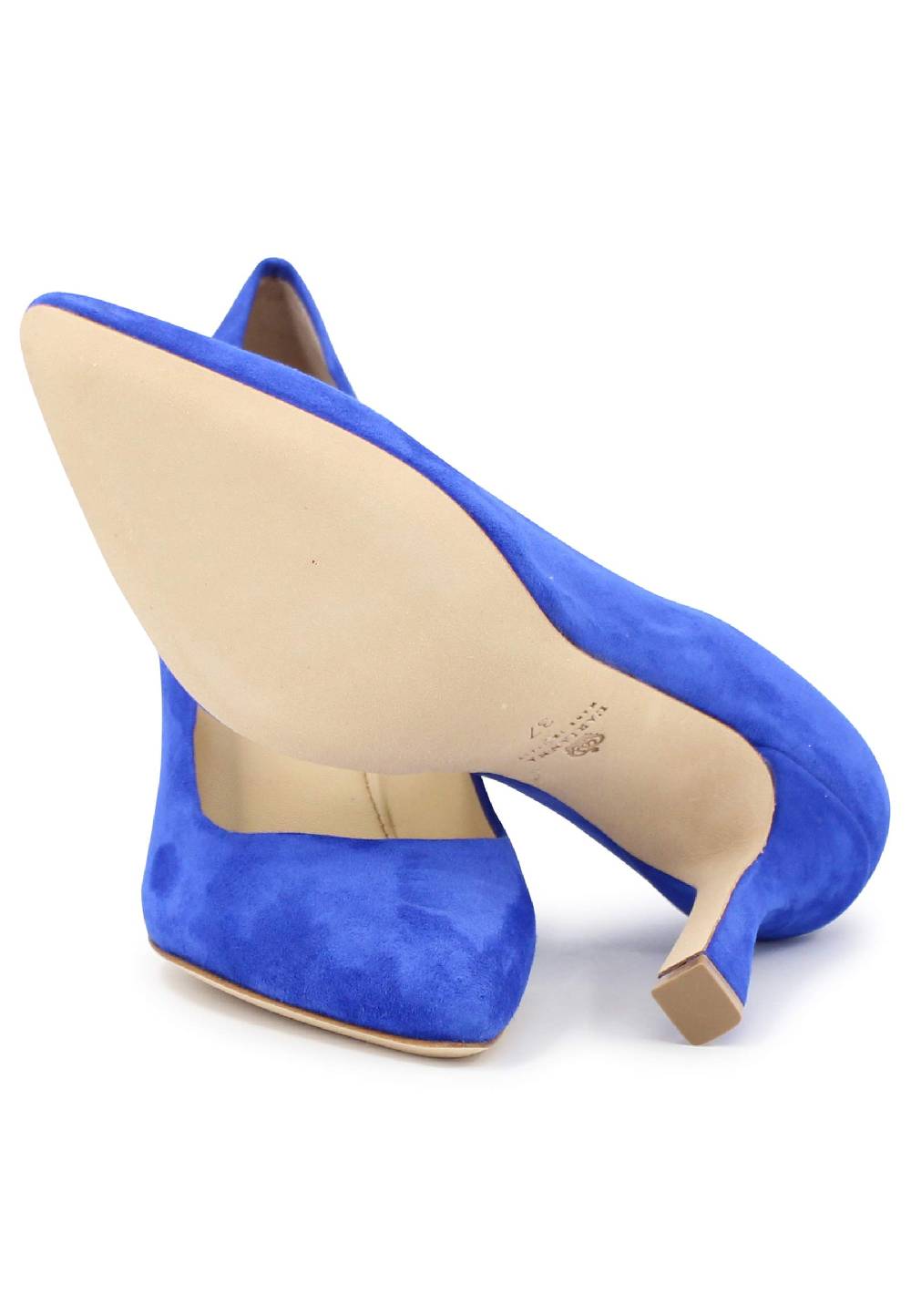 L'ARIANNA Decollete DE1002/RT donna in camoscio blu con tacco alto Offerta