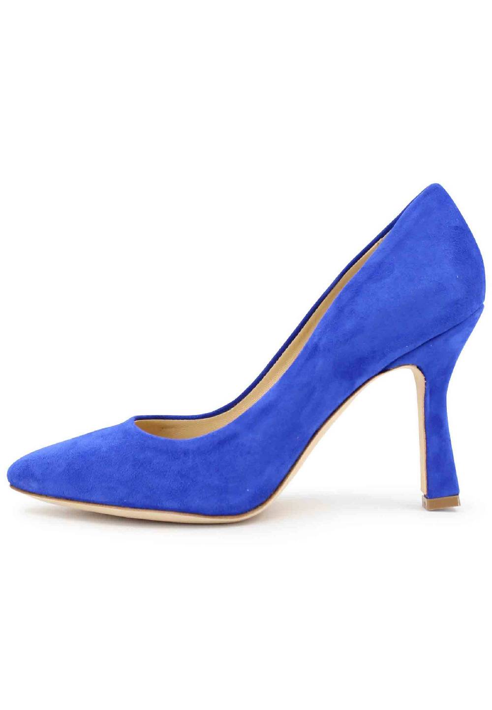 L'ARIANNA Decollete DE1002/RT donna in camoscio blu con tacco alto Offerta