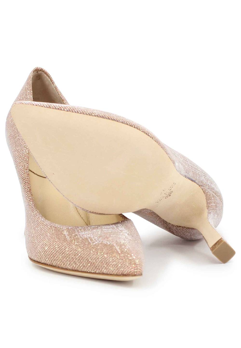 L'ARIANNA Decollete DE1002/RT donna in tessuto lux pesca con tacco alto Hotsell