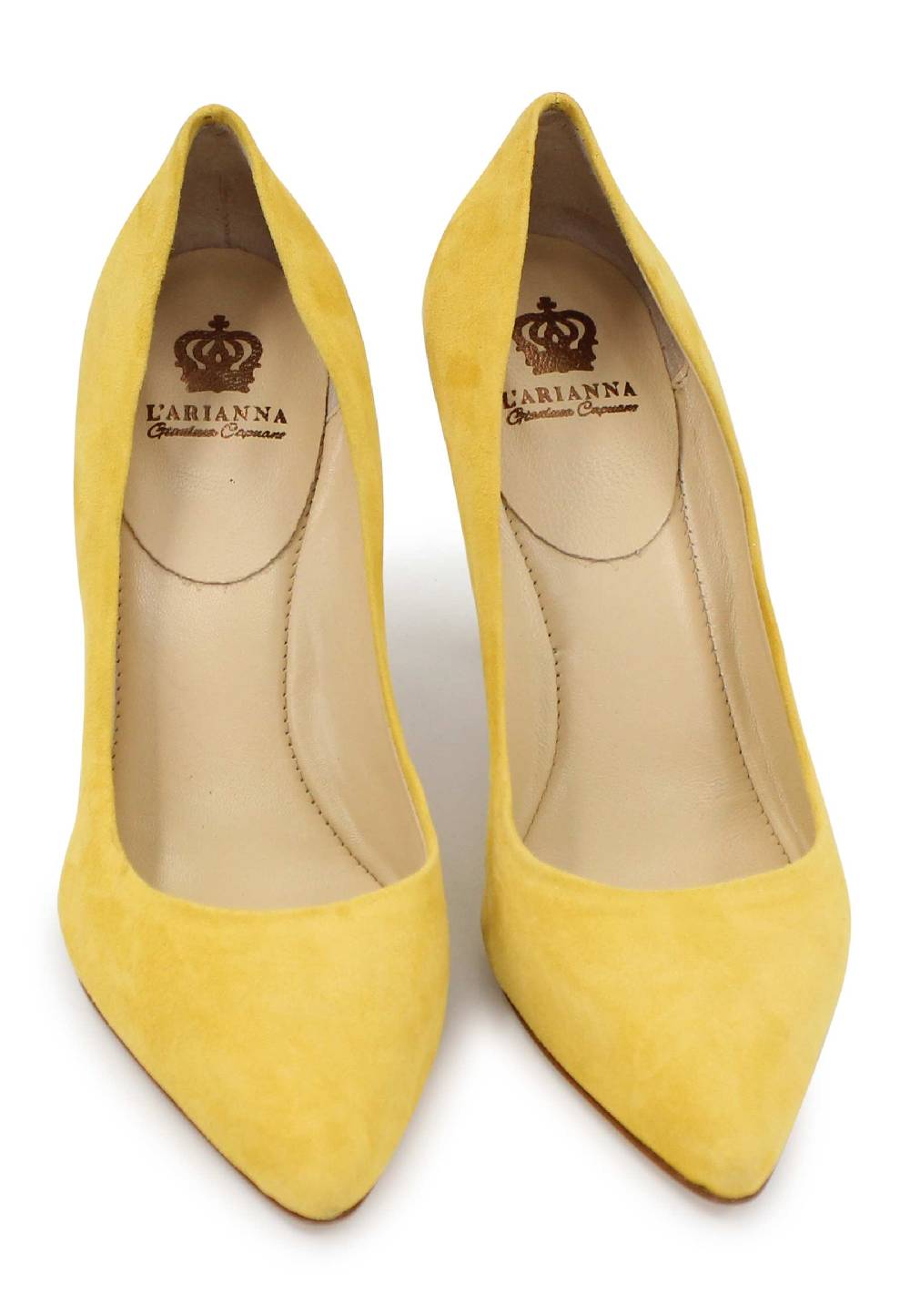 L'ARIANNA Decollete DE1002/RT donna in camoscio giallo con tacco alto Negozio