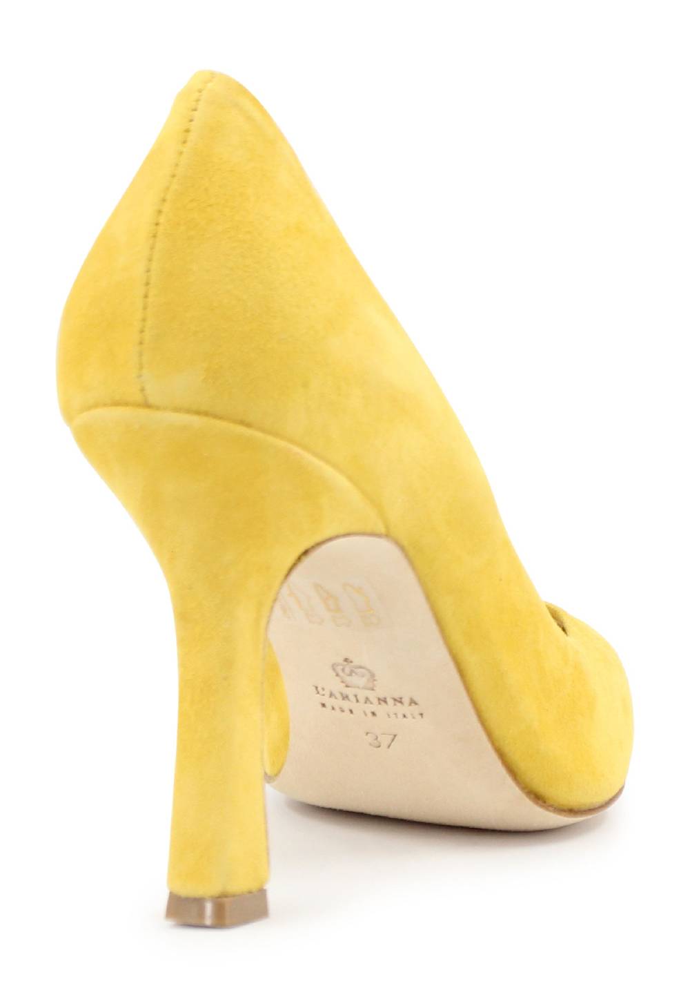 L'ARIANNA Decollete DE1002/RT donna in camoscio giallo con tacco alto Negozio