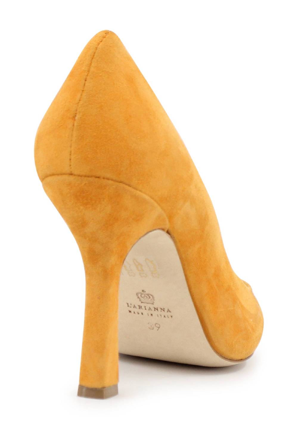 L'ARIANNA Decollete DE1002/RT donna in camoscio arancione con tacco alto Italia