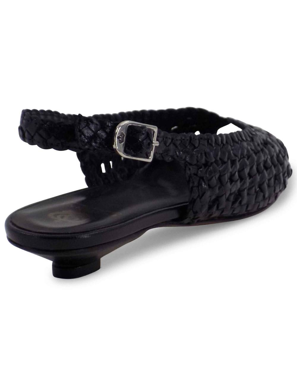 L'ARIANNA BALLERINA SP1770/RT IN PELLE INTRECCIATA NERA Nuovo
