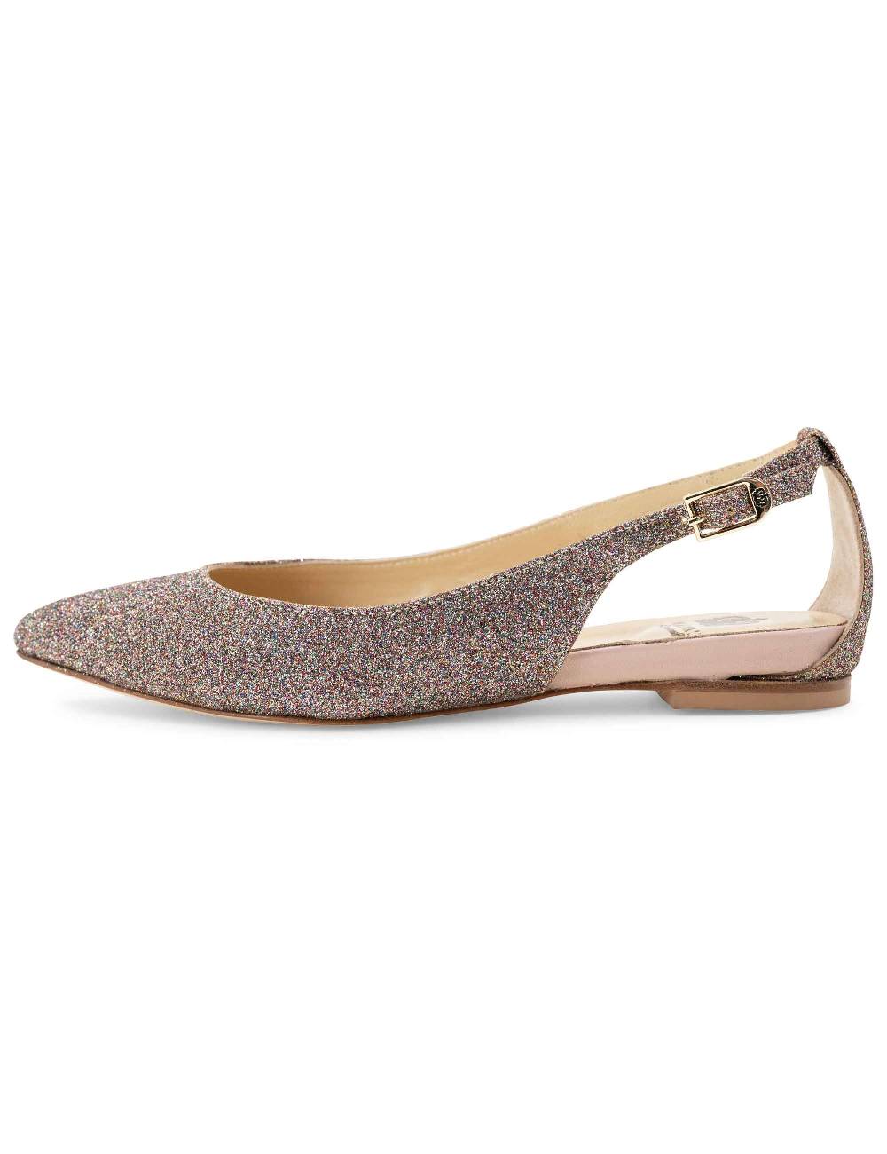 L'ARIANNA BALLERINE BL1599 DA DONNA IN tessuto luxury multicolor CON TACCO BASSO L'ARIANNA Spedizione Gratuita