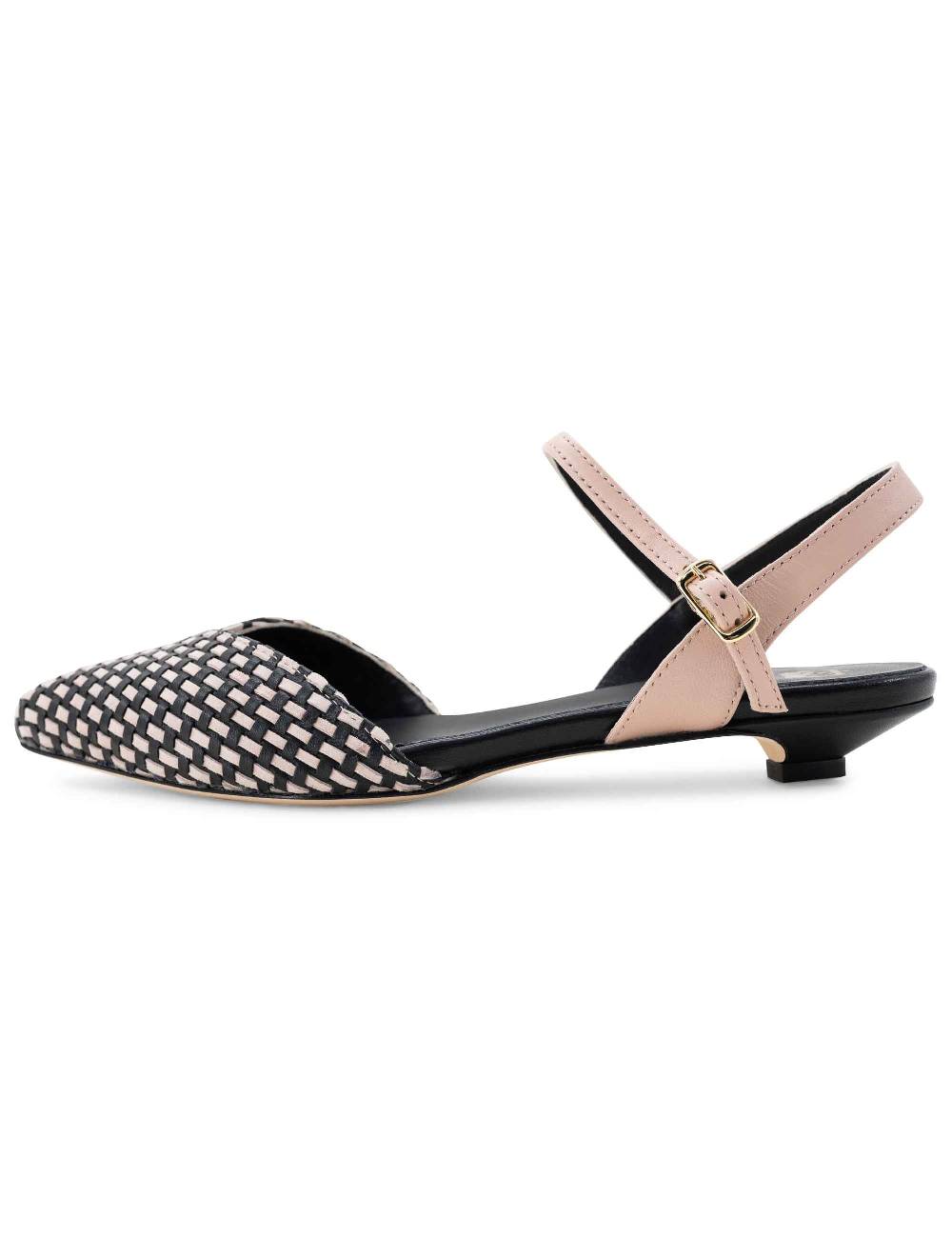 L'ARIANNA Ballerine BL1488/rt da donna in camoscio nero e couture con cinturino alla caviglia Promozione Limitata