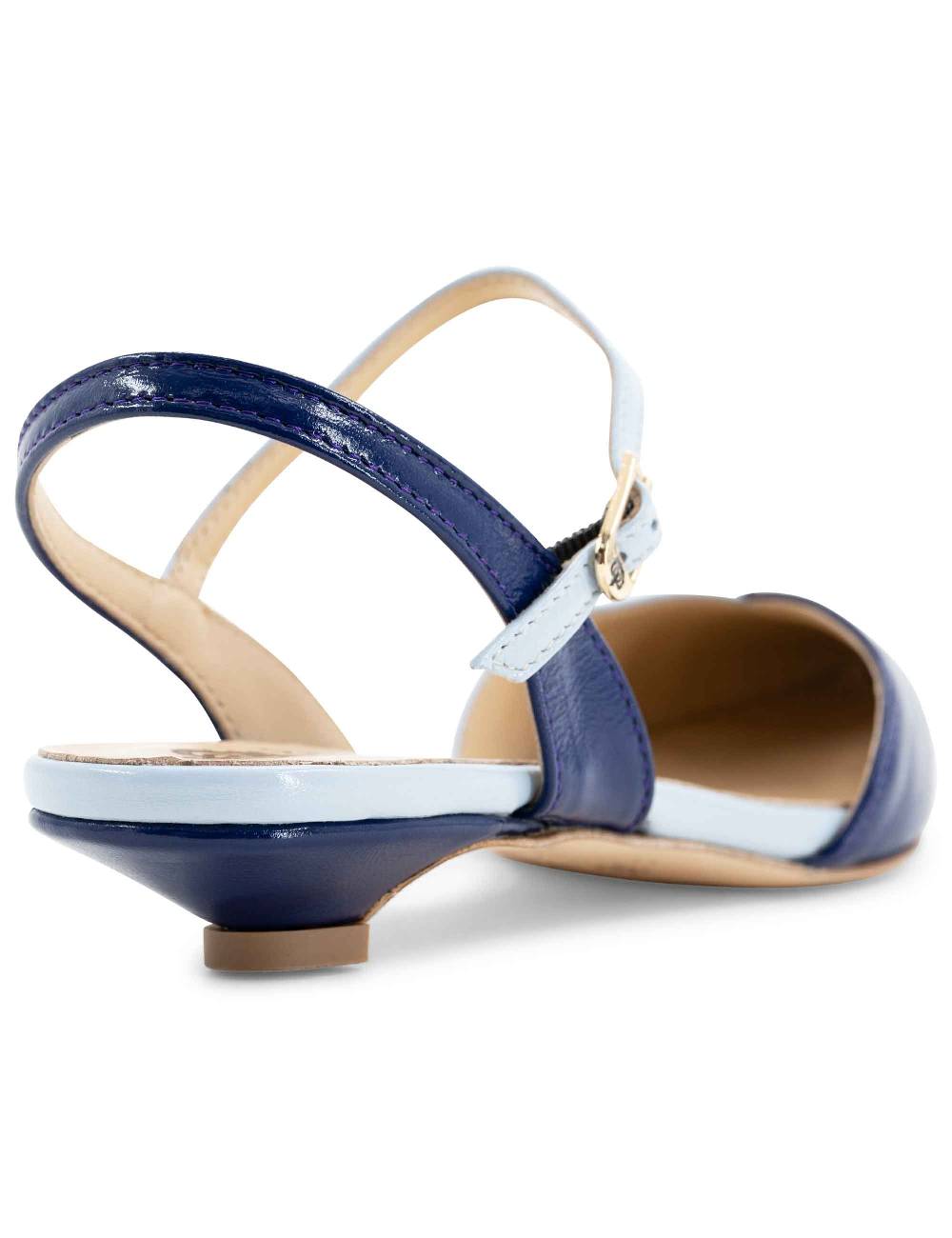 L'ARIANNA Ballerine BL1413/rt da donna in pelle blu punta chiusa con cinturino alla caviglia L'Arianna Fino Al -60%