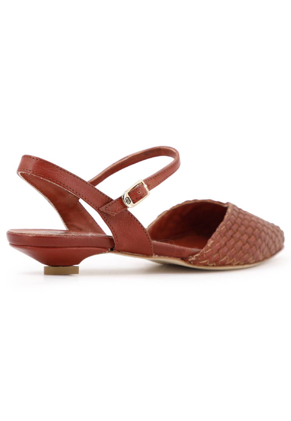 L'ARIANNA Ballerine BL1488/rt da donna in camoscio mattone con cinturino alla caviglia Convenienza