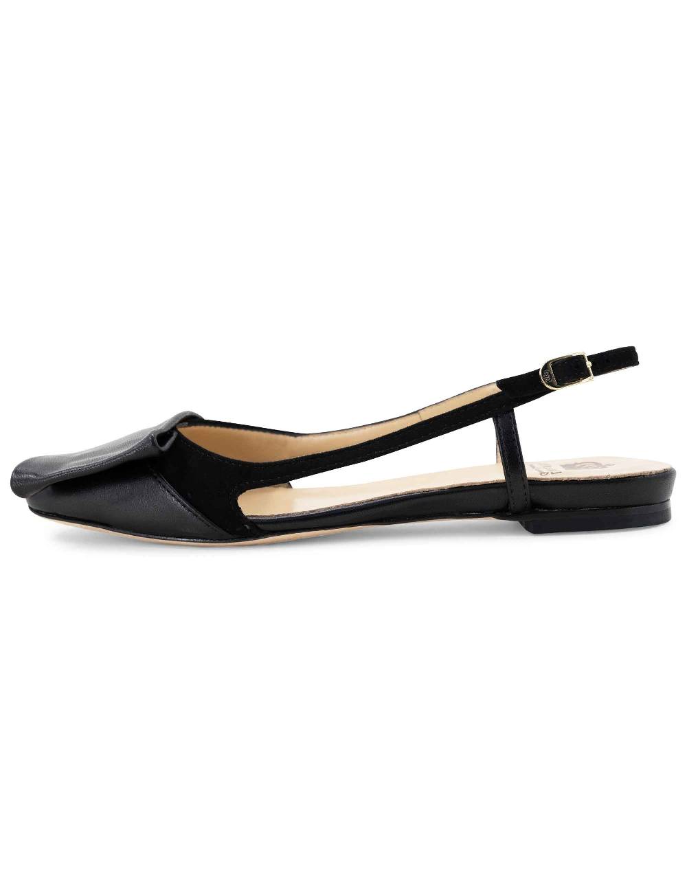 L'ARIANNA BALLERINE CH1626 IN PELLE E CAMOSCIO NERO DA DONNA CON TACCO BASSO E CINTURINO SLINGBACK L'ARIANNA Prezzo di fabbrica