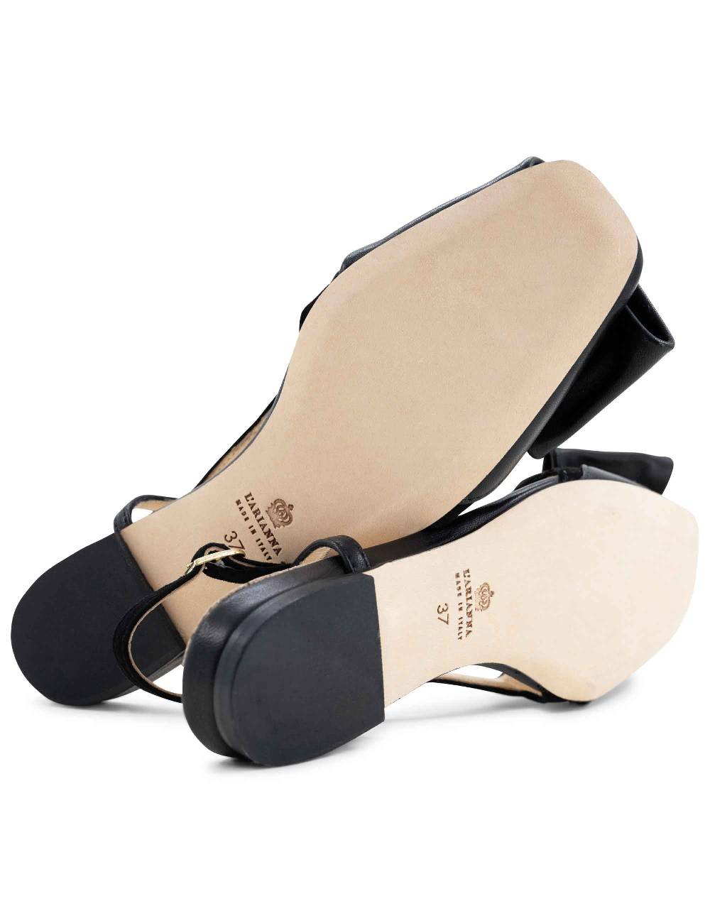 L'ARIANNA BALLERINE CH1626 IN PELLE E CAMOSCIO NERO DA DONNA CON TACCO BASSO E CINTURINO SLINGBACK L'ARIANNA Prezzo di fabbrica