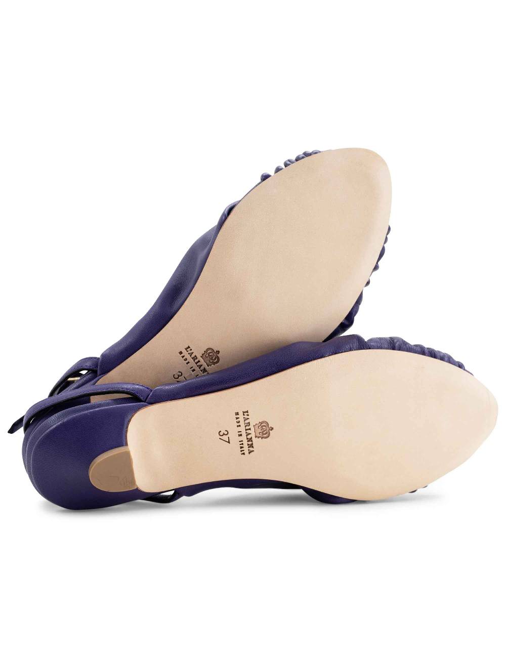 L'ARIANNA sandalo sp1596 da donna in pelle color viola plissè e cintuirno alla caviglia Offerta Pasqua