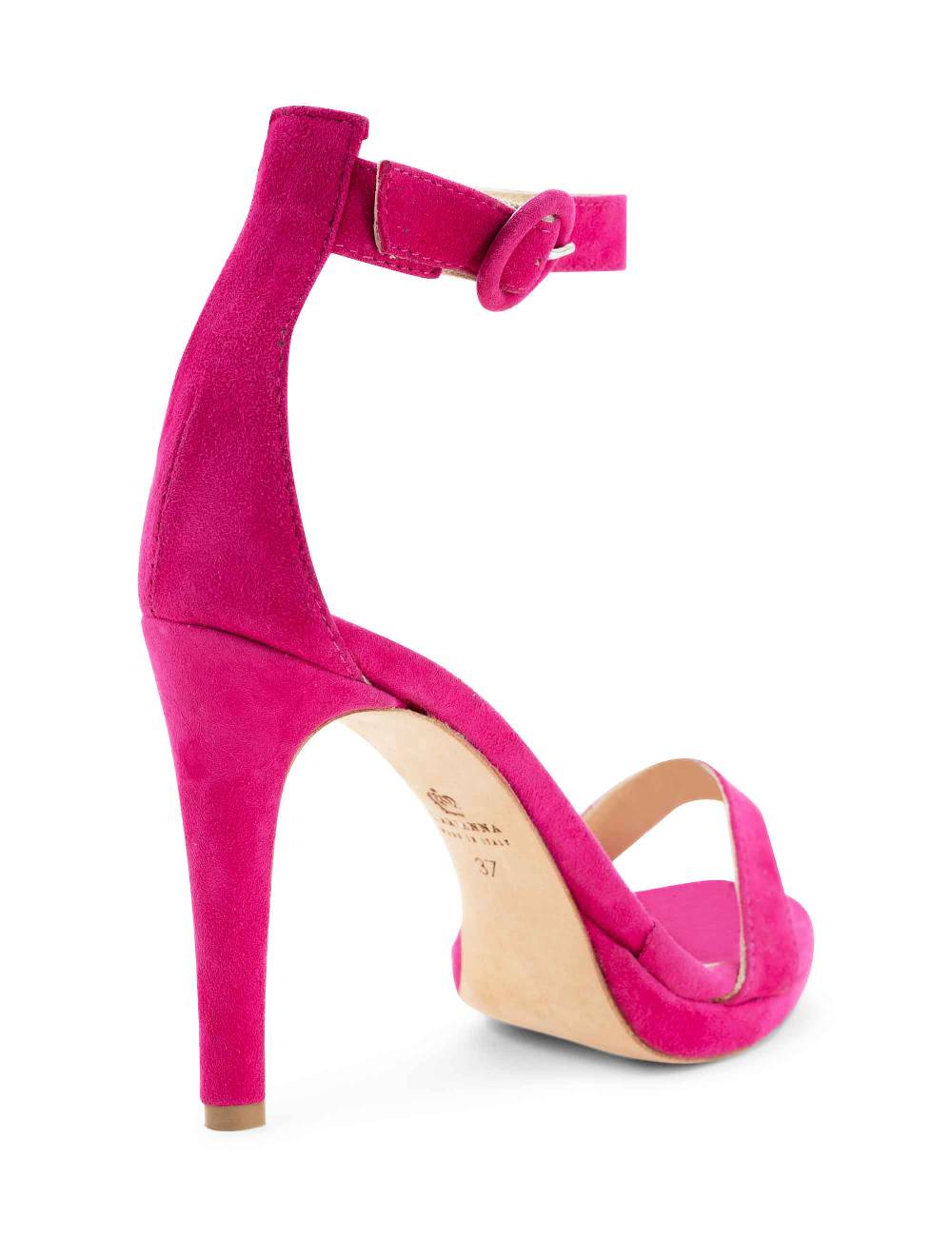 L'ARIANNA Sandali DS7016 donna in camoscio fucsia tacco alto e cinturino alla caviglia I Più Venduti