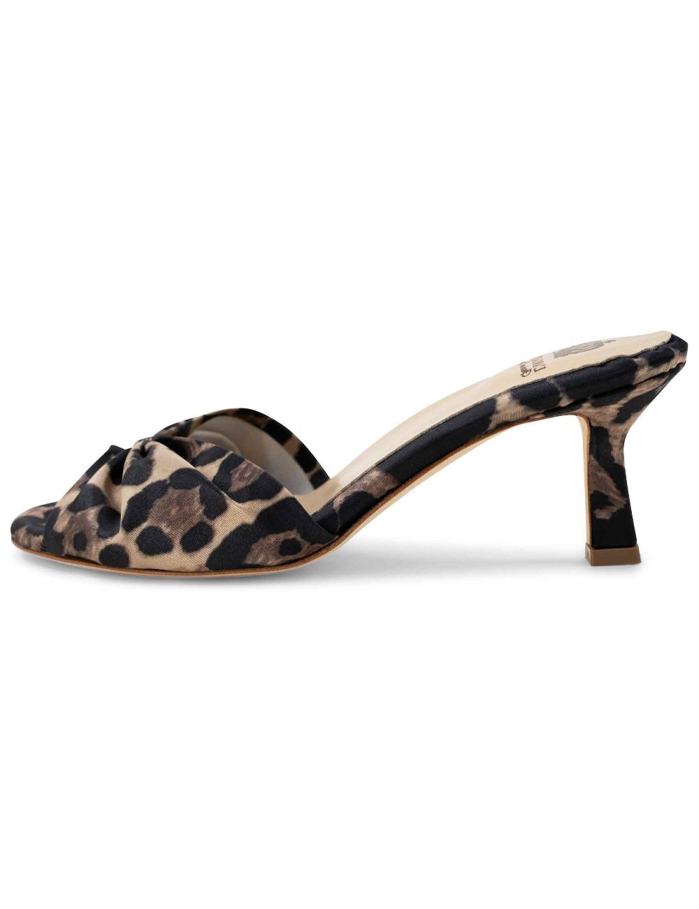 L'ARIANNA Sandali ds1649/rt donna inraso animalier color nero con tacco basso Moda
