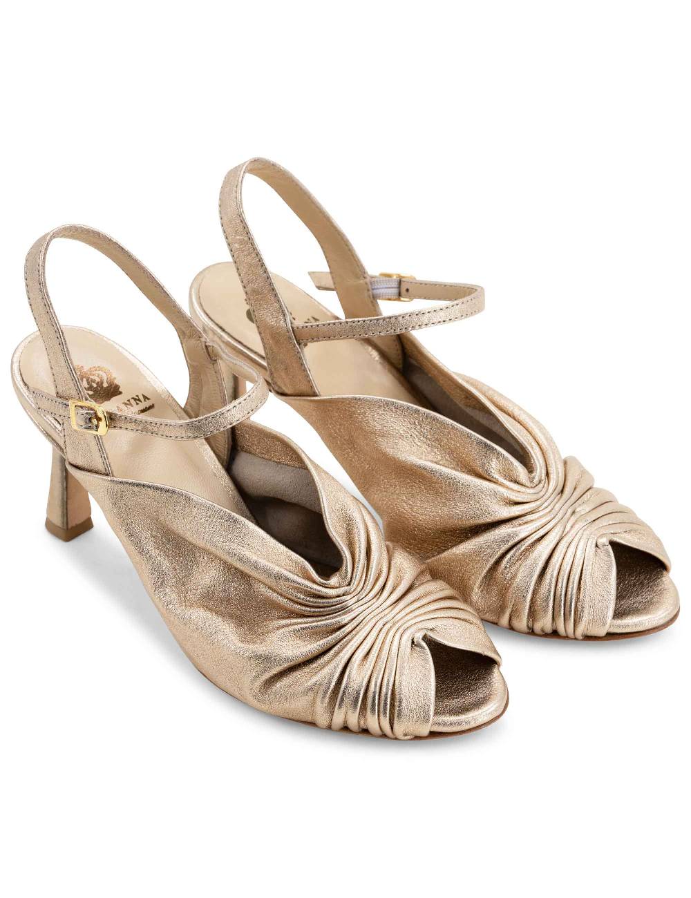 L'ARIANNA Sandali ds1535/rt donna in pelle nude con suola in cuoio Italia