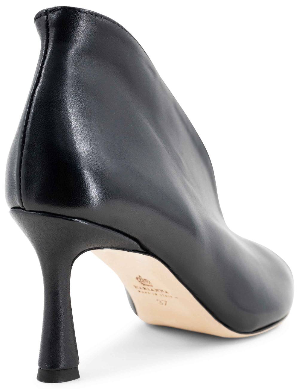 L'ARIANNA tronchetti sp8004 open toe donna in pelle nera con tacco alto Promozione Limitata