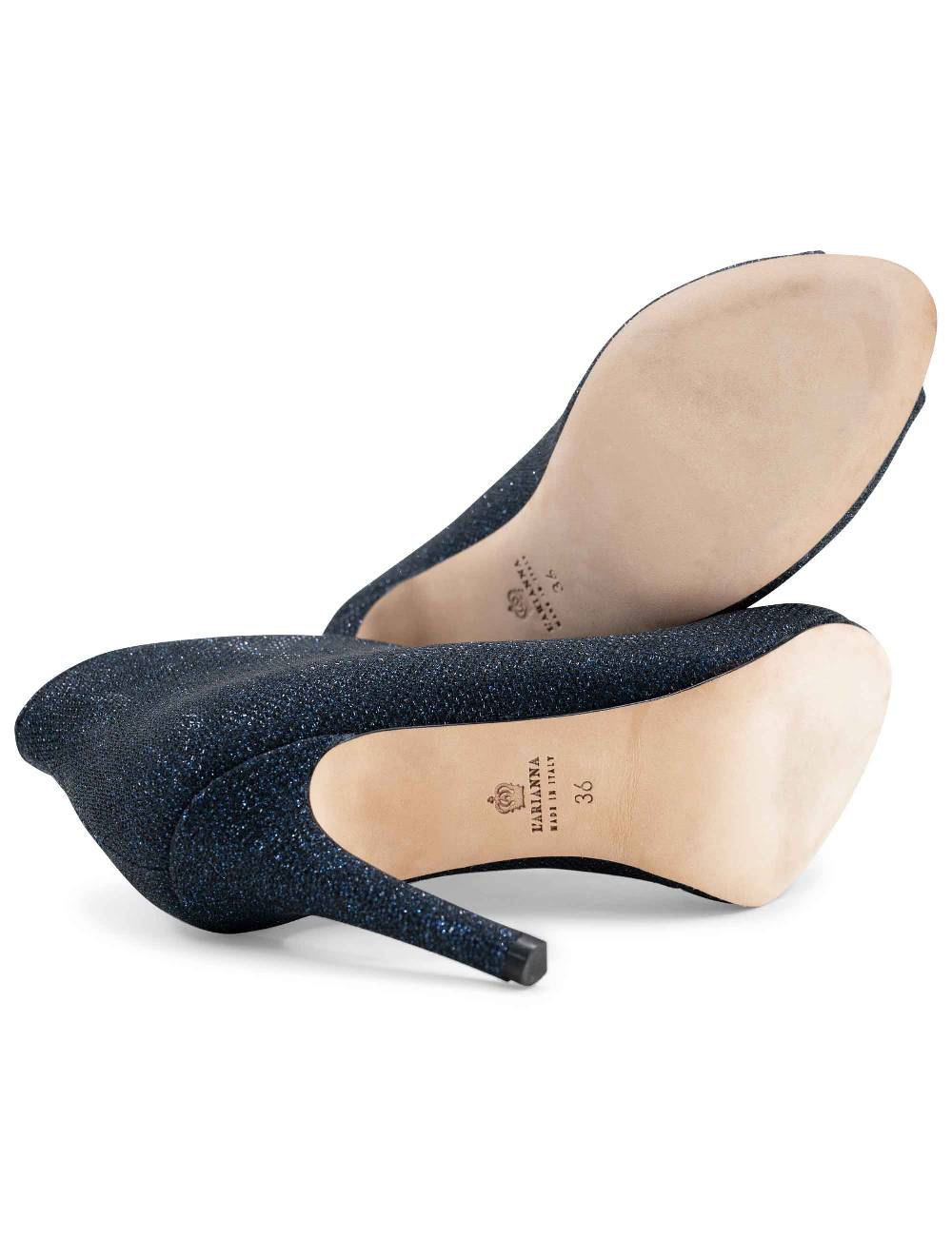 L'ARIANNA tronchetto sp8004 open toe donna intessuto luminor blu con tacco alto Fino Al -60%