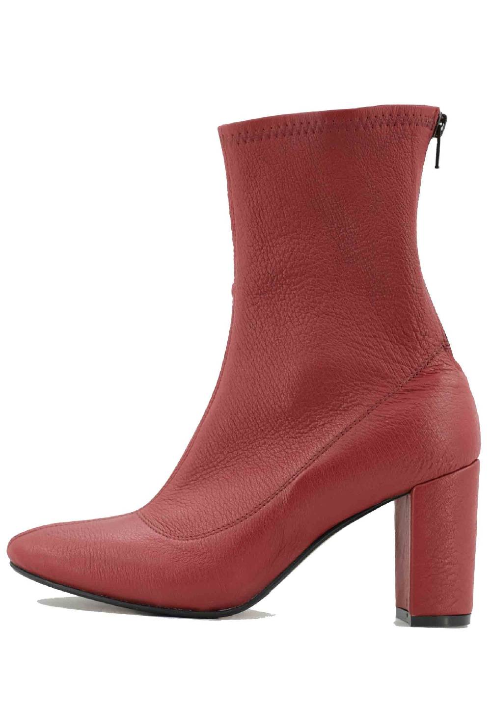L'ARIANNA Stivaletti EL3002 in elasticizzato rosso con tacco alto Italy
