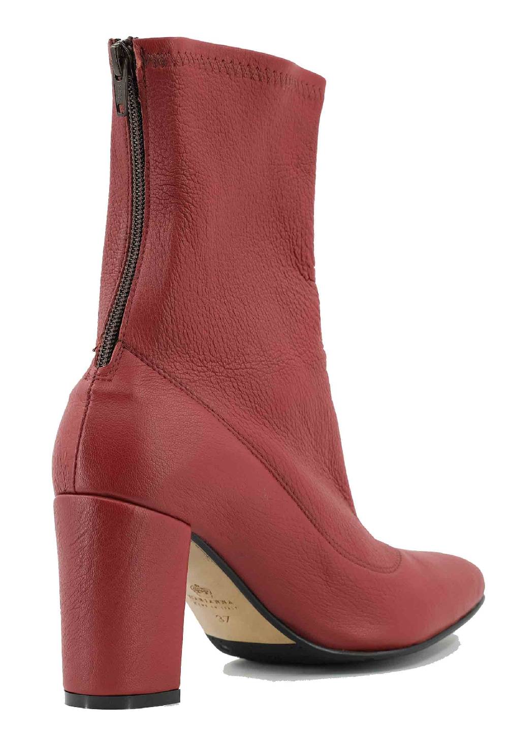 L'ARIANNA Stivaletti EL3002 in elasticizzato rosso con tacco alto Italy